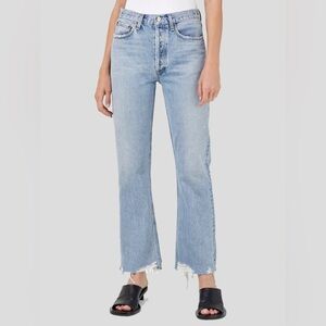 Agolde Light Blue High-Rise Relaxed Boot Jeans